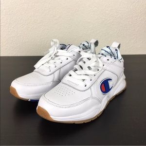 champion 93 eighteen big c white leather shoes